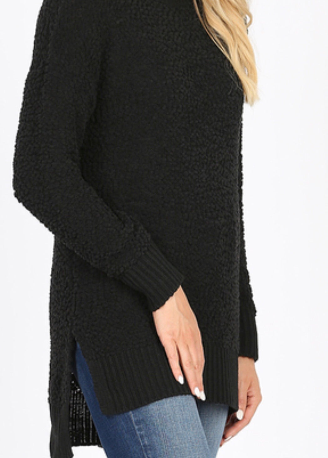 Black Popcorn Sweater