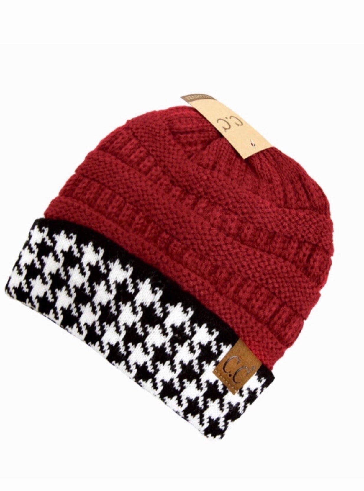 Houndstooth C.C. Beanies