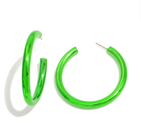 Metallic Hoop Earrings