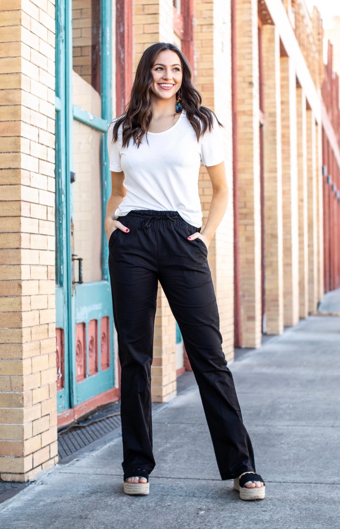 Black Relaxed Linen Pants