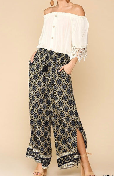 Palazzo Pants with Side Slit