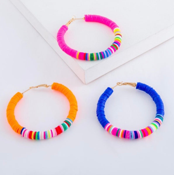 Beaded Hoop Earrings