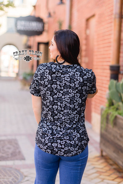 Wild Style Black Leopard Print Top