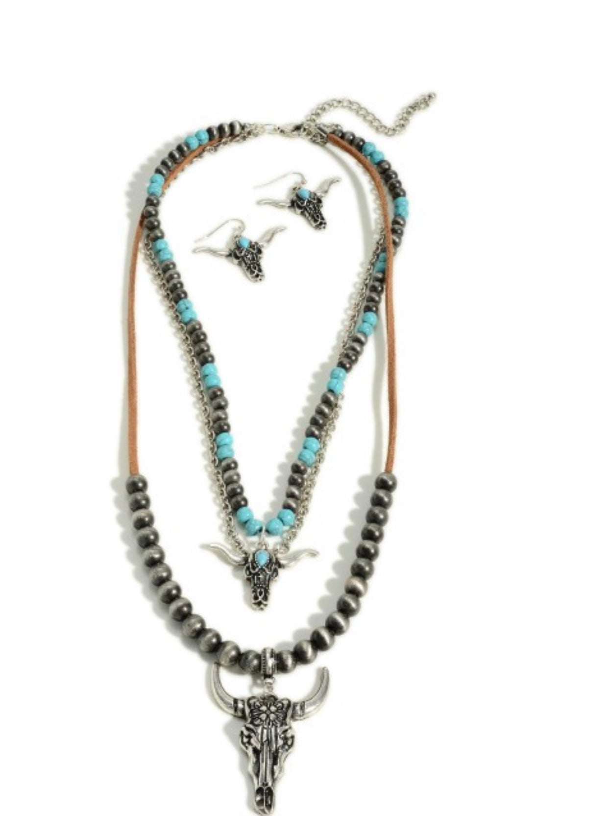 Steer Head Western Necklace