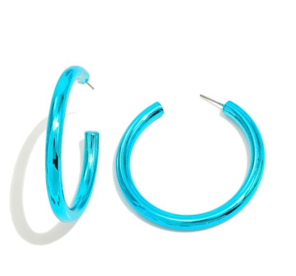 Metallic Hoop Earrings