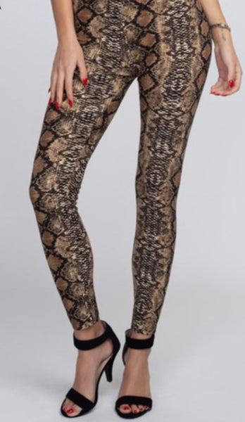 Snakeskin Print Leggings