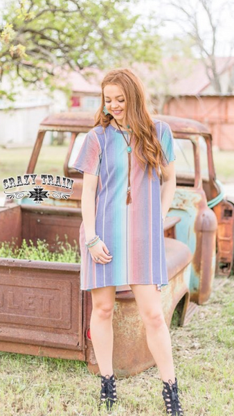 Serape Print Pocket Dress